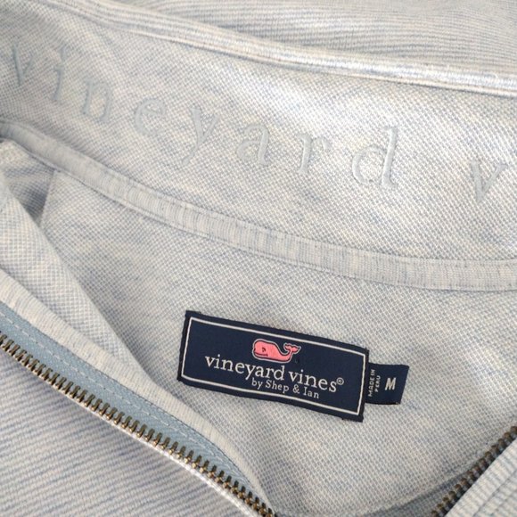 Vineyard Vines Men’s Performance Saltwater Quarter-Zip Pullover Sweater Blue M - Picture 9 of 9